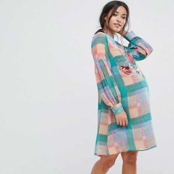 ASOS Dresses & Skirts - ASOS Plaid Maternity Dress